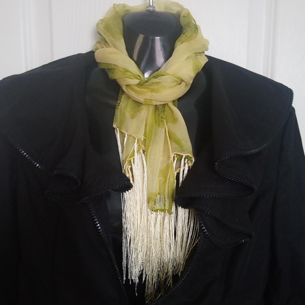 Fringed Silky Scarf